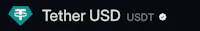 the logo for tether usd on a black background